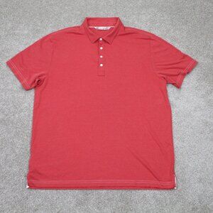 Travis Mathew Polo Shirt Adult 2XL XXL Red‎ Pima Cotton Blend S/S Pullover Golf